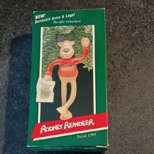 Hallmark Rodney Reindeer Ornament - Red and Green